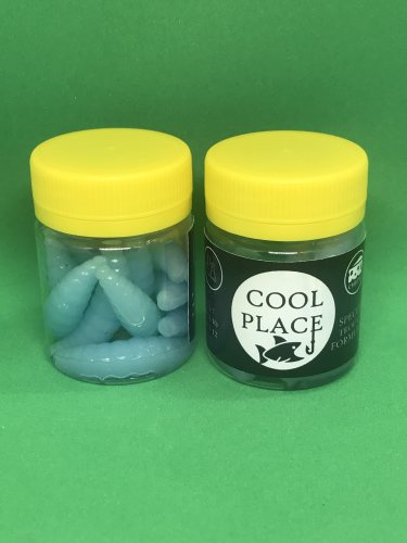 Силикон. прим. Cool Place Maggot 1,6" -01Glow (голубое свечение)(10шт) -204